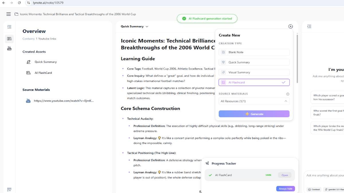 Turn Messi Videos Into AI Notes With Lynote Step 4