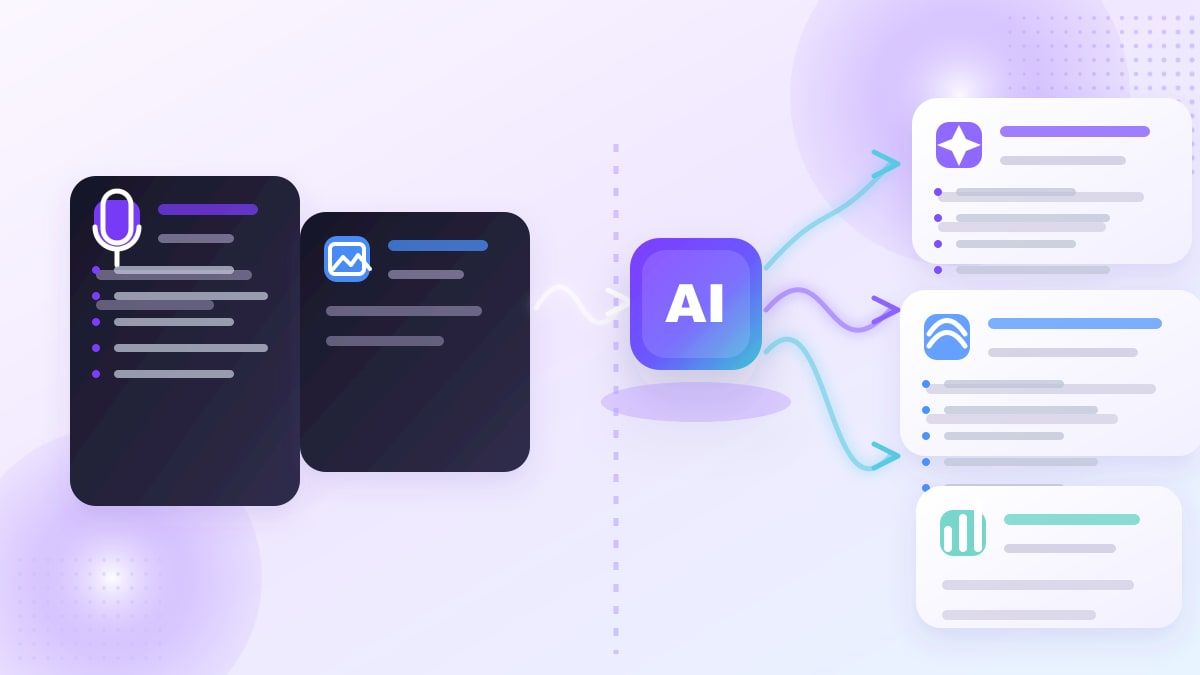 AI processes lecture materials into structured notes
