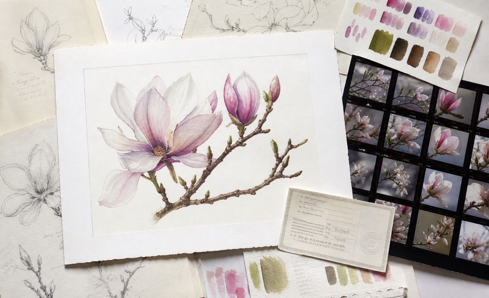 Visual assignment shown with its sketches and process evidence