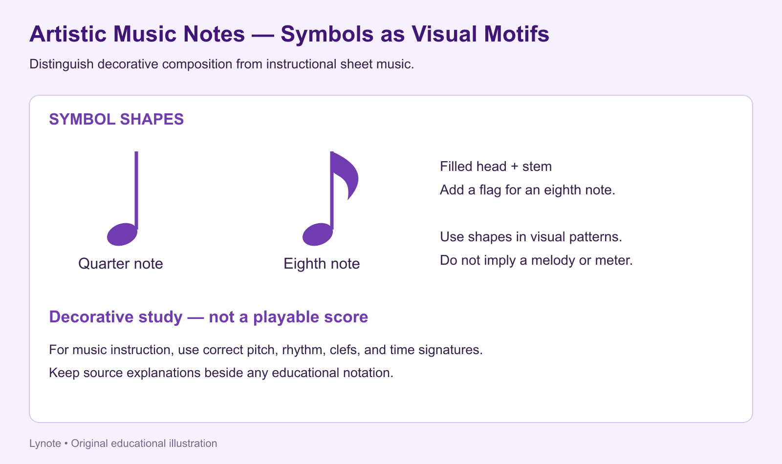 artistic music notes - creative musical symbols