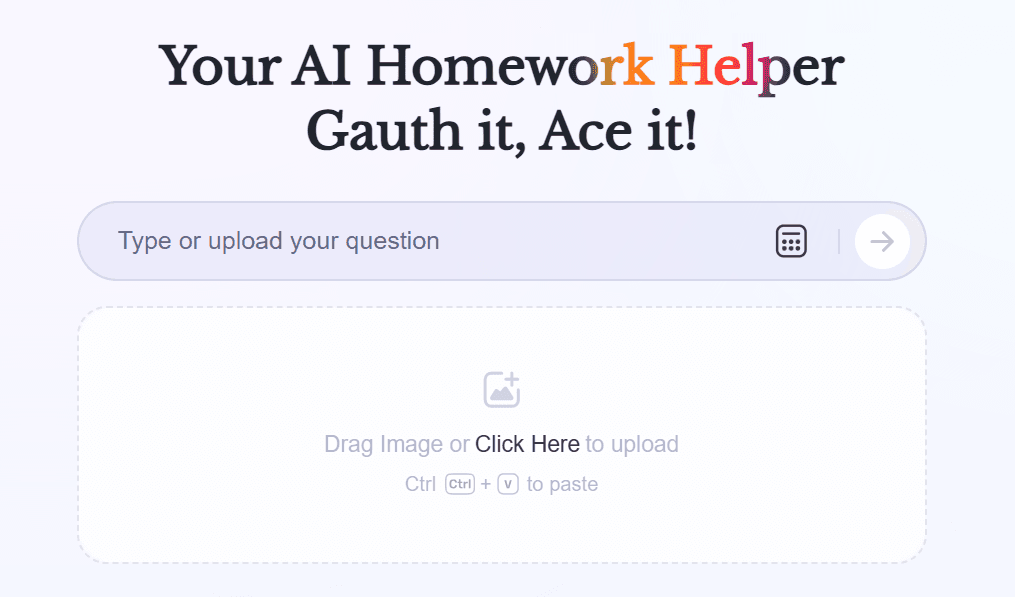 Interface de téléchargement de l'assistant devoirs IA Gauth