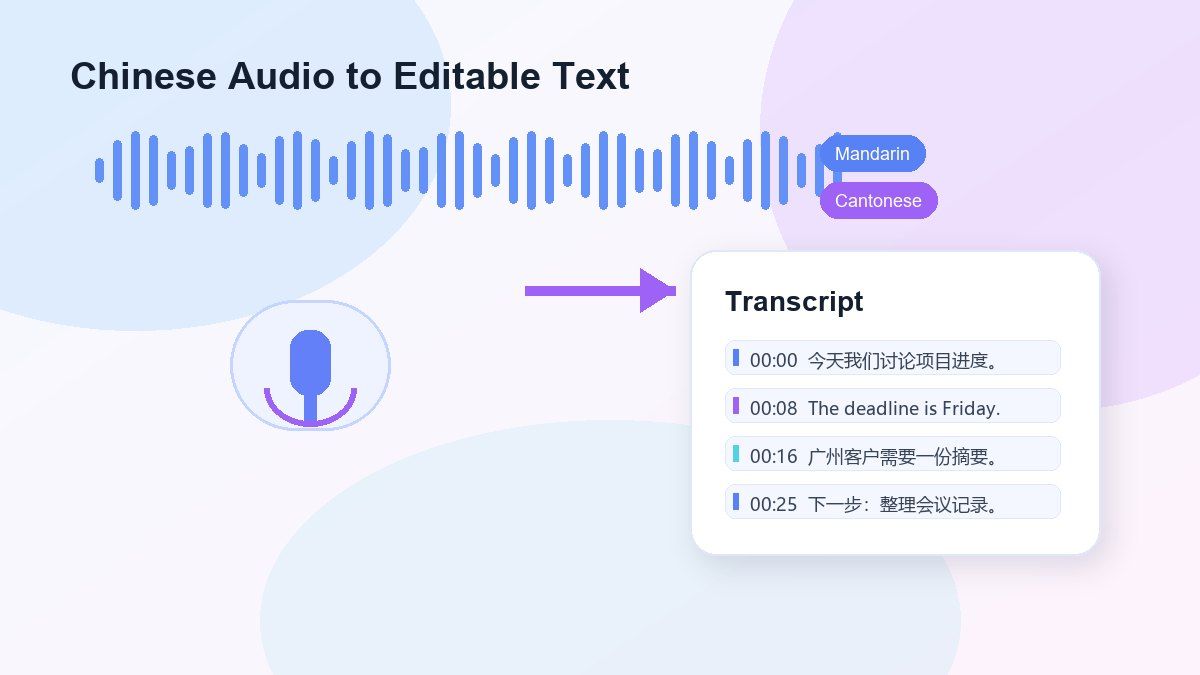 Convierta audio en chino a texto sin escribir manualmente