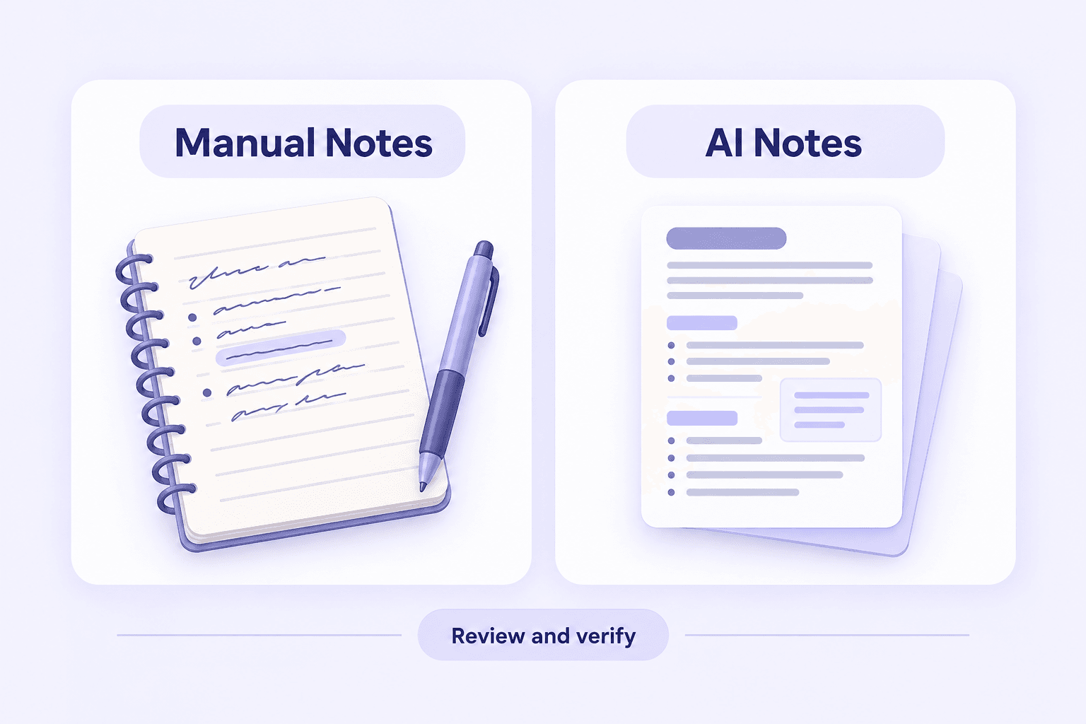 online class notes - AI versus manual note taking