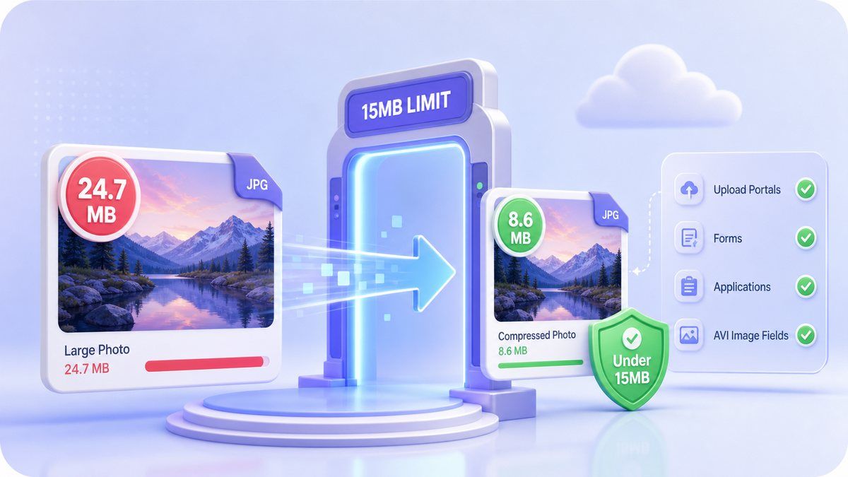 Make Large Photos Less Than 15MB for Uploads