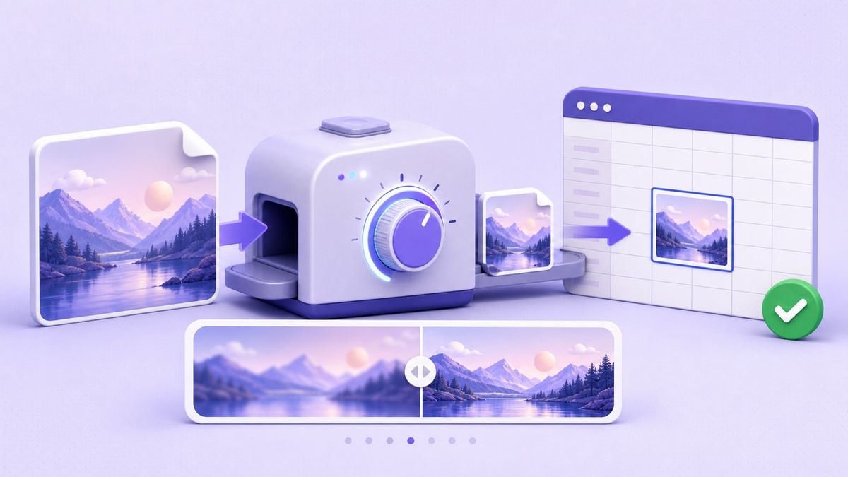Compress image before adding it to Google Sheet illustration