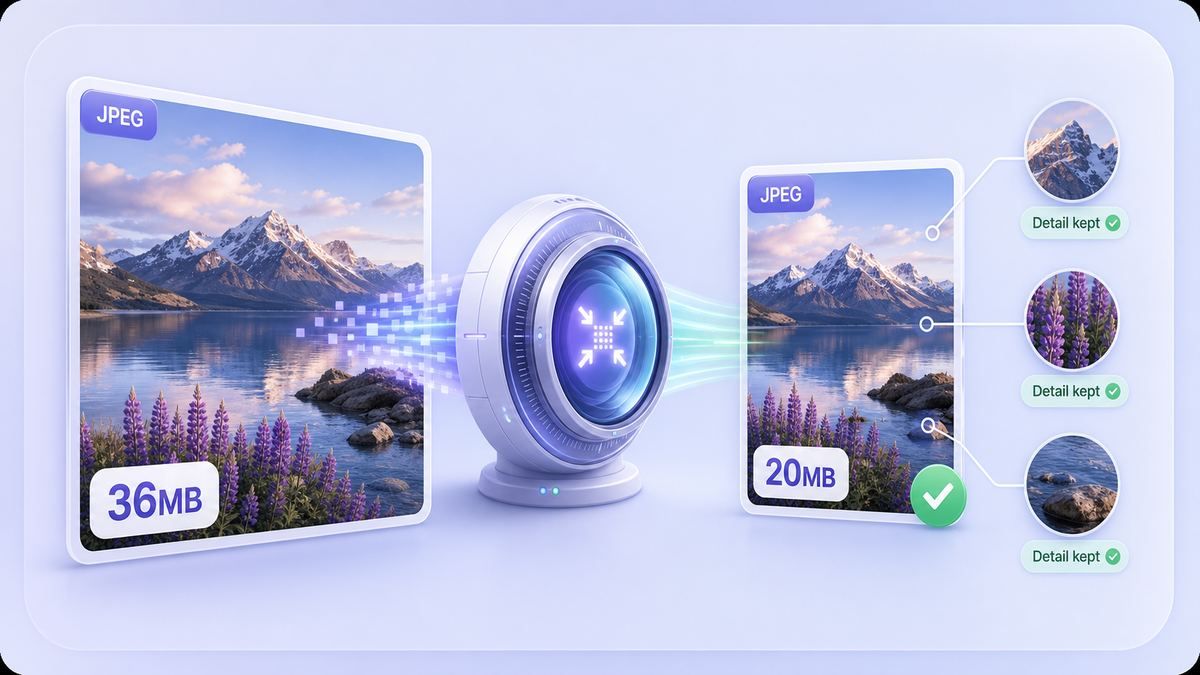 Compress JPEG to 20MB for High-Resolution Photo Uploads