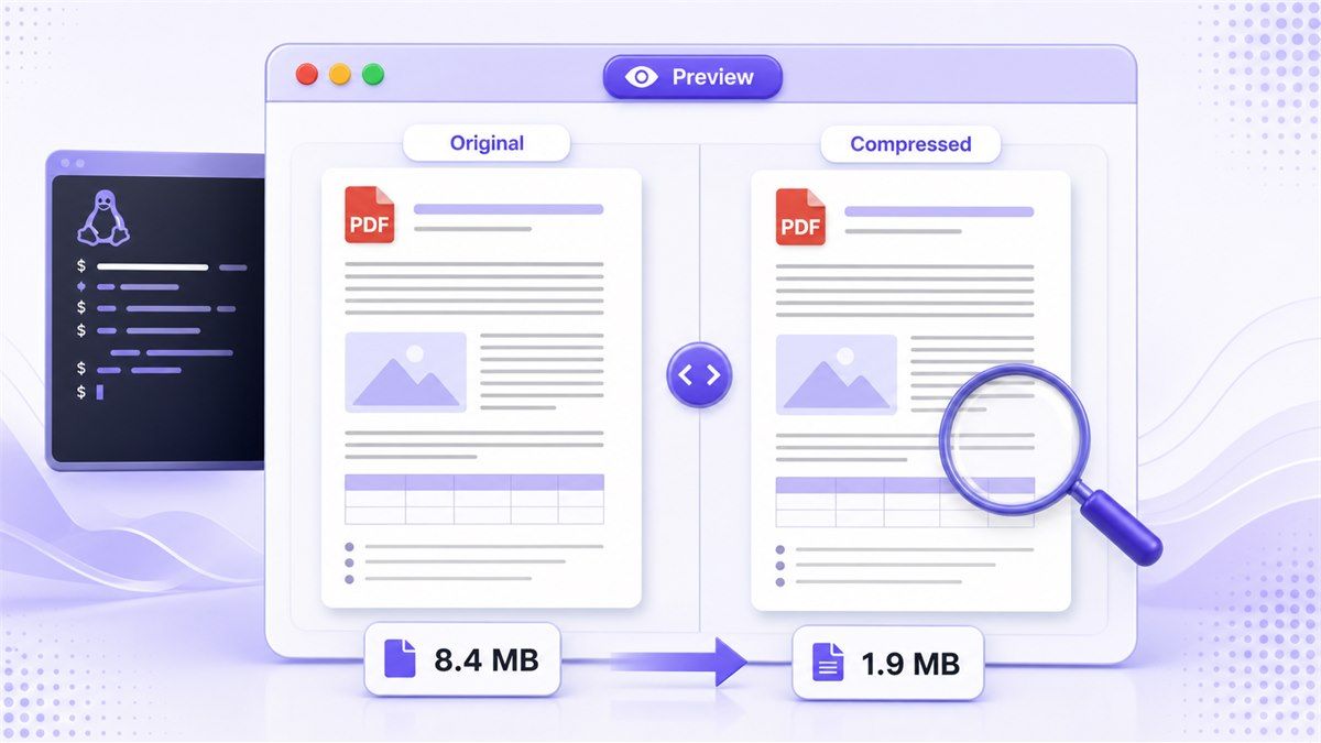 Compress PDF Linux Step 3