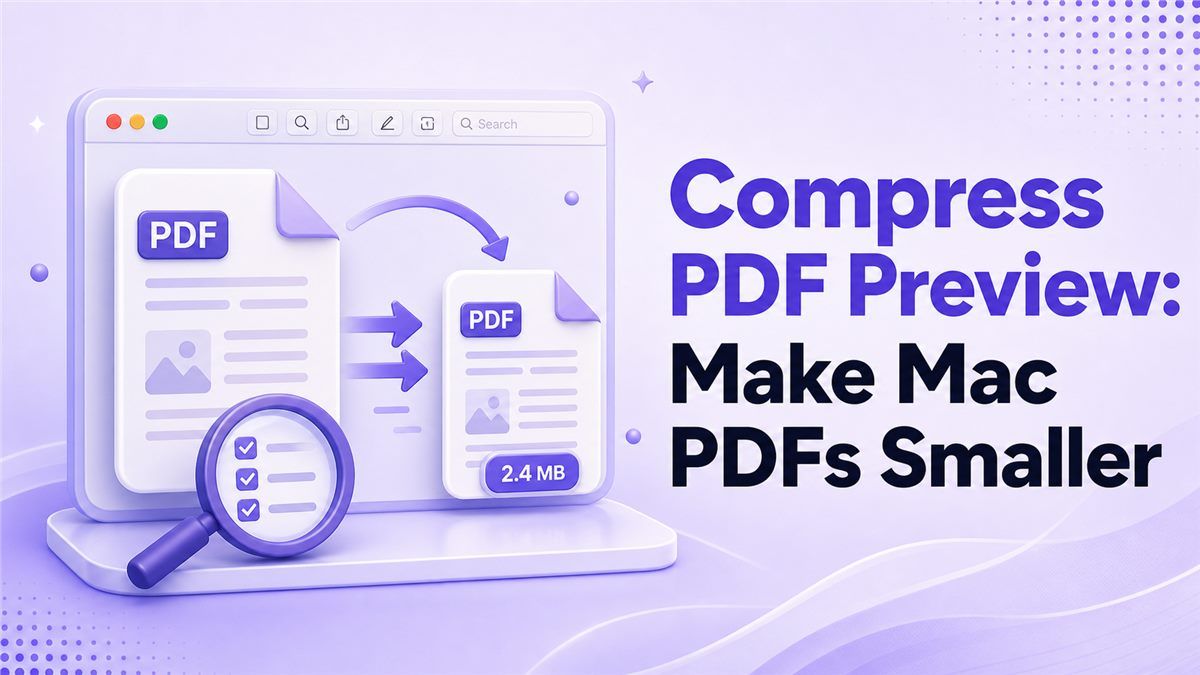 Pré-visualização de Compressão de PDF: Torne PDFs do Mac Menores imagem de capa