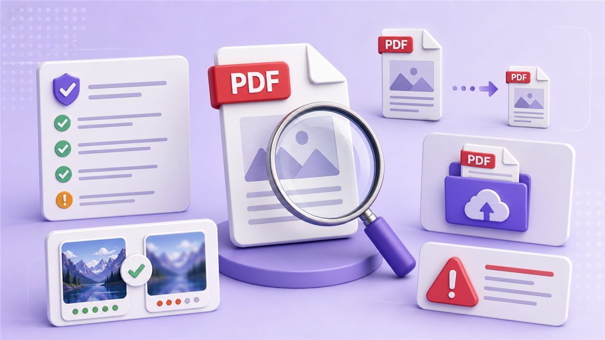 Verificar a legibilidade do PDF comprimido e evitar a supercompressão