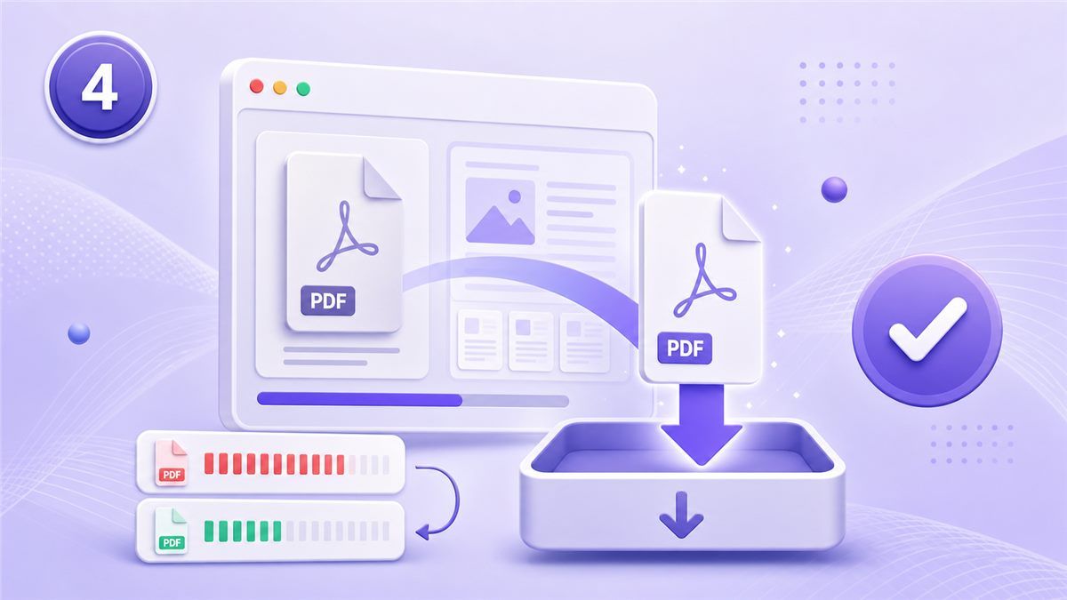 Passo 4 salvar o PDF comprimido menor