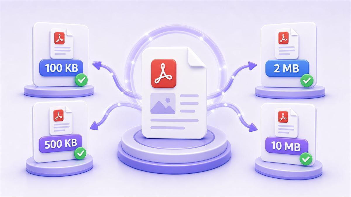 원하는 크기로 PDF 압축