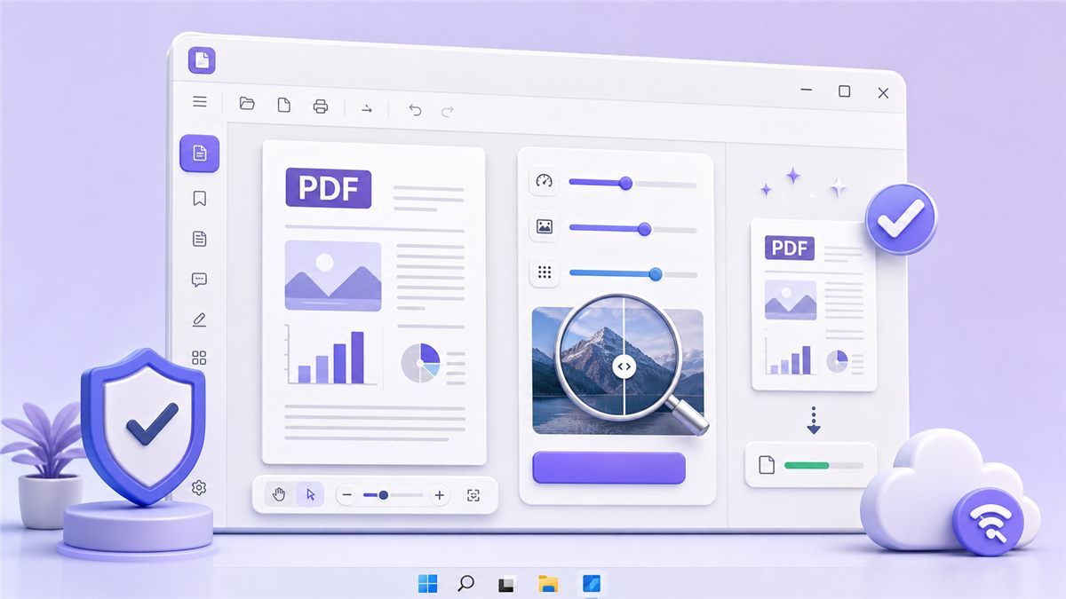 Use a desktop PDF app to compress PDFs offline on Windows