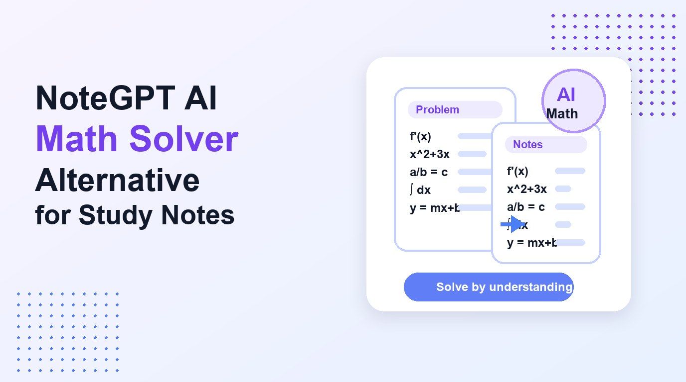 Alternativa a NoteGPT AI Math Solver para la portada de notas de estudio