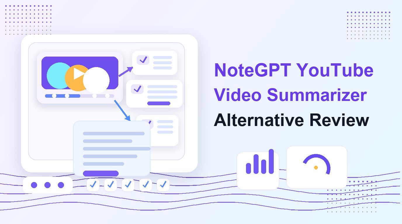 NoteGPT YouTube Video Summarizer alternative review cover