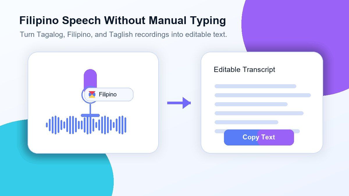 Filipino Speech To Text Without Typing It Manually