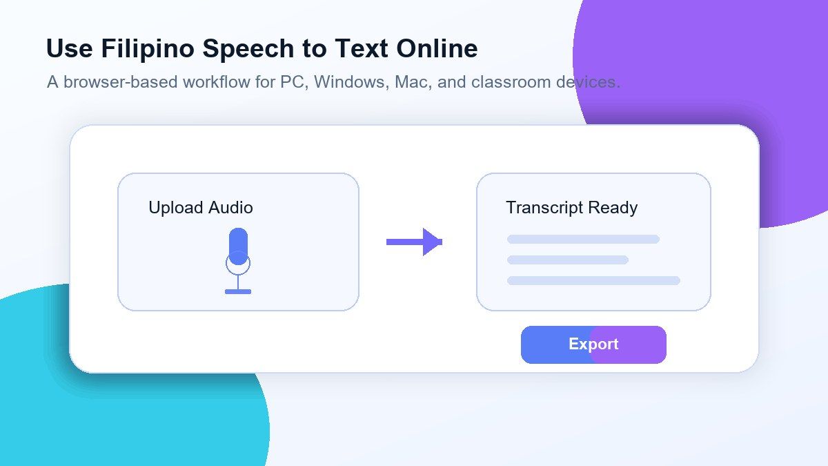 Use Filipino Speech to Text From Any Browser