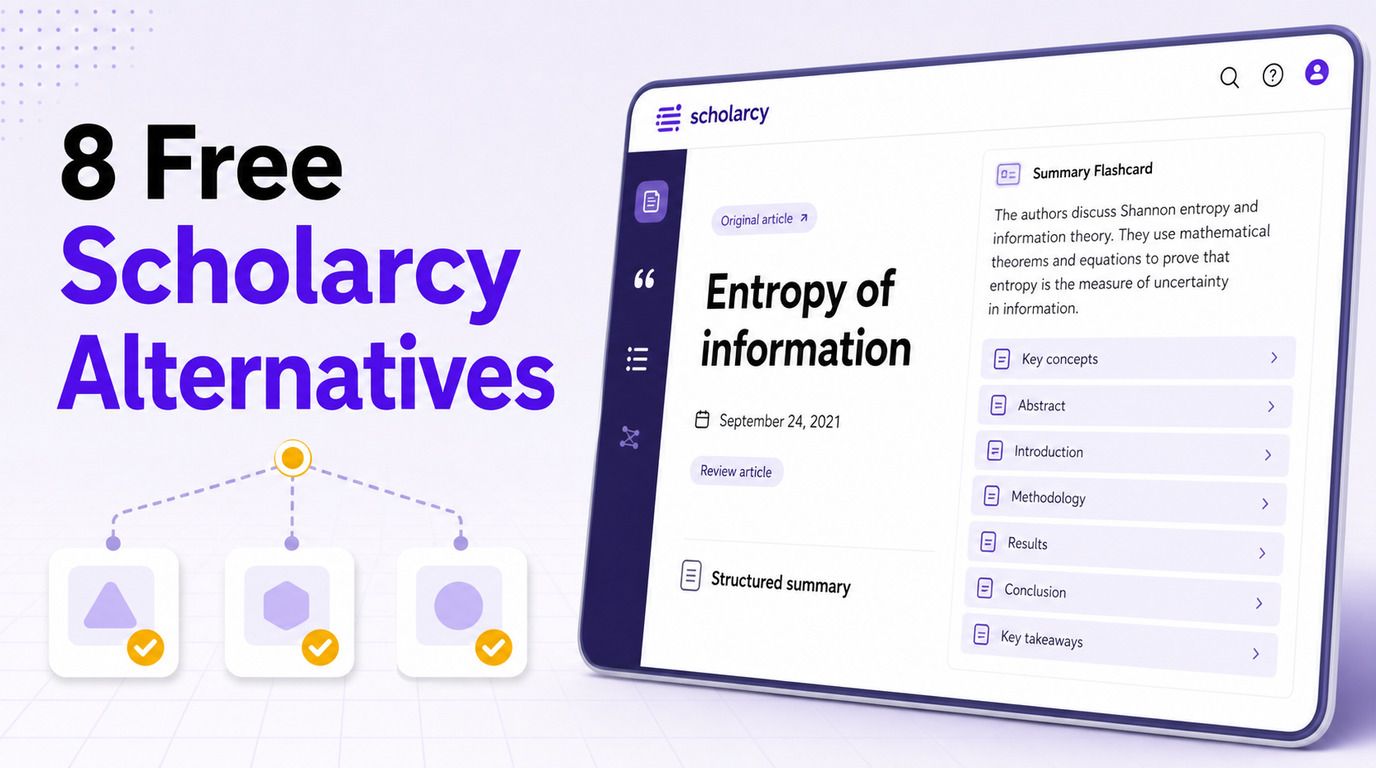Scholarcyの目立つ研究要約インターフェースを備えた8つの無料代替ツール