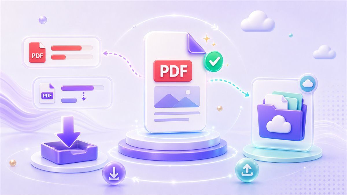 Unduh PDF terkompresi dan simpan kembali ke cloud drive