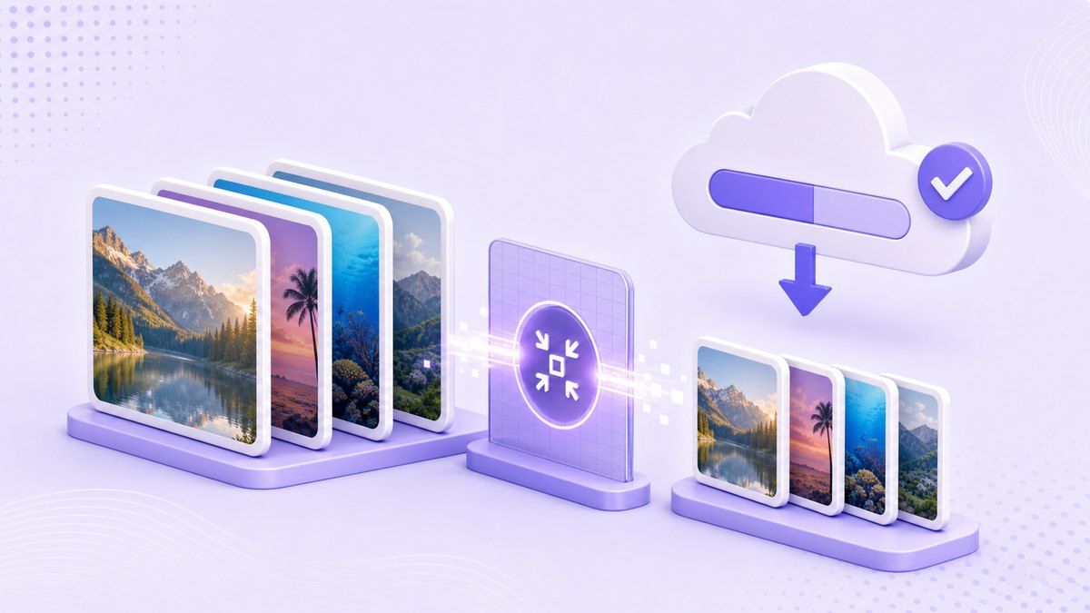 Storage saver compressing photo backups into smaller image files