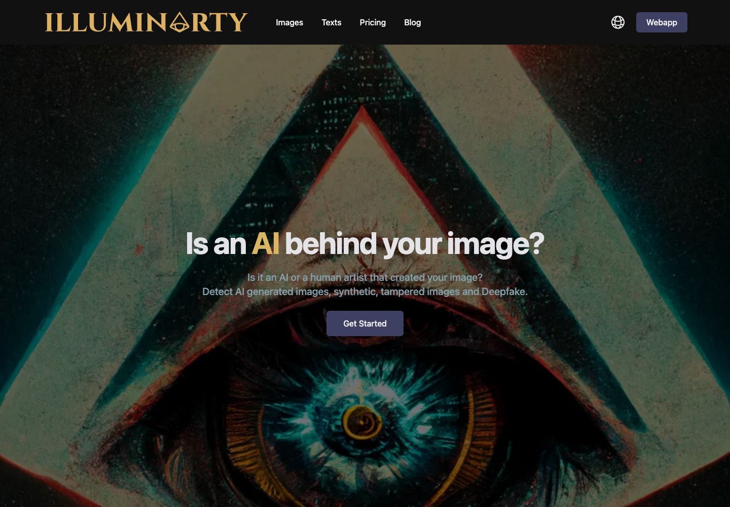 Sitio web oficial del detector de imágenes de IA Illuminarty