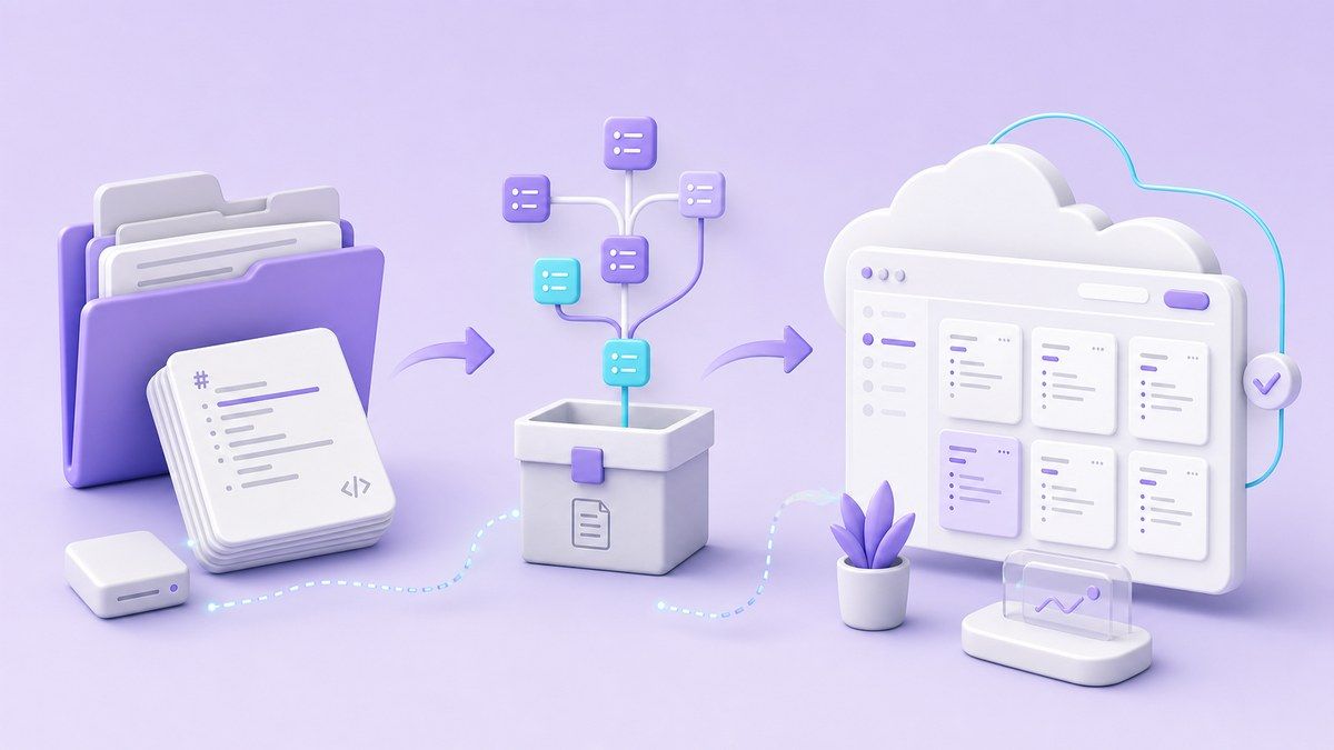 Legacy lokale notities die overgaan in een moderne cloud-notitiewerkruimte
