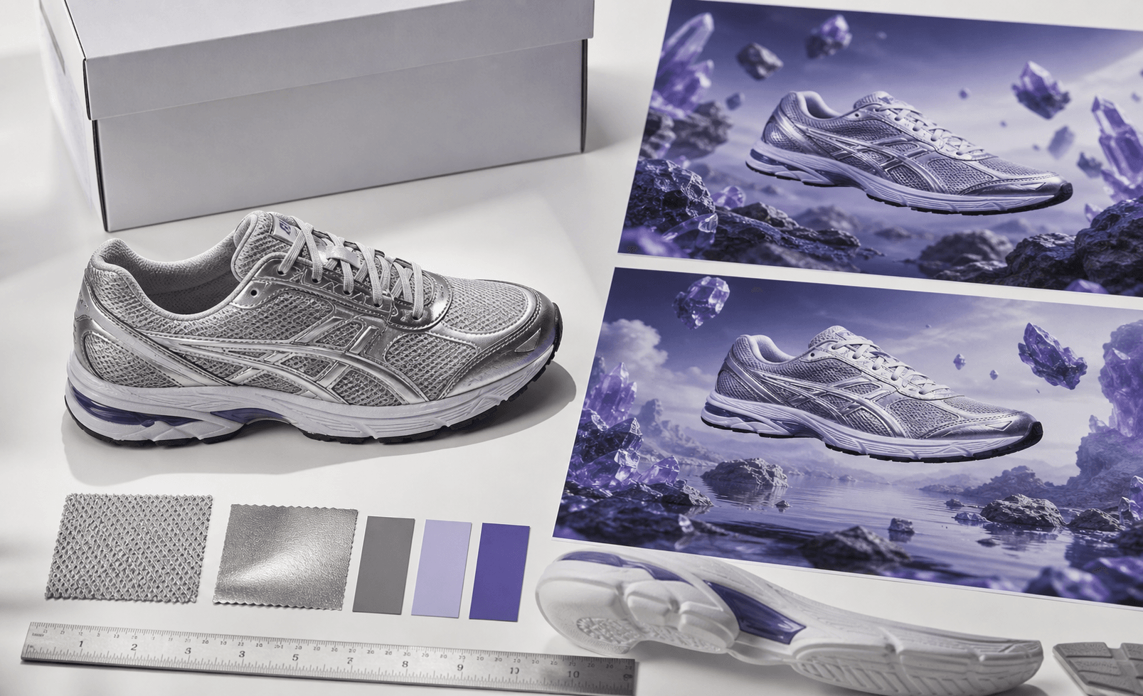 Real product photography compared with a synthetic product visual