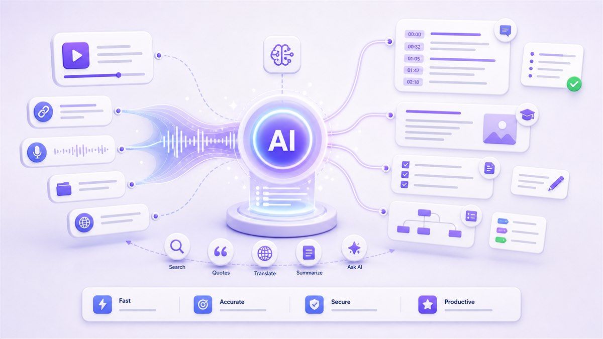 链接转文字 AI 工作流程