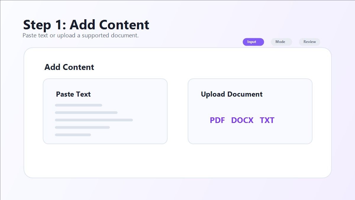 Add content to Lynote AI Humanizer step