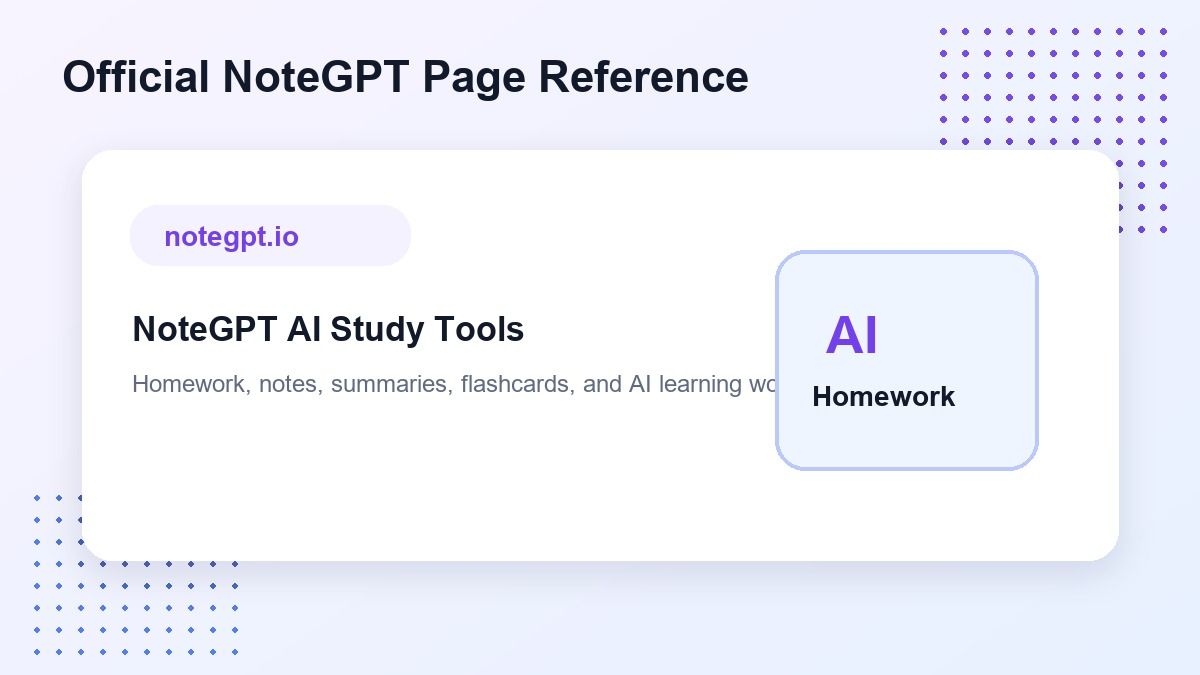 Imagen de la página oficial de NoteGPT AI Homework Helper