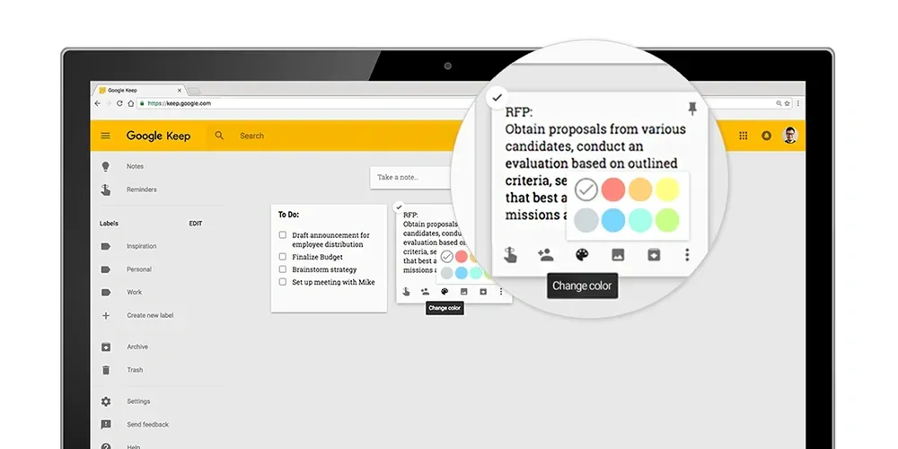 google alternative zu onenote - Google Keep notes