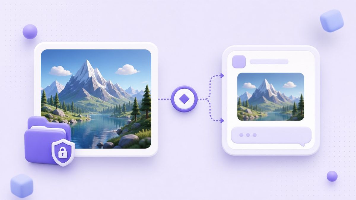 Slack image preview versus original quality illustration