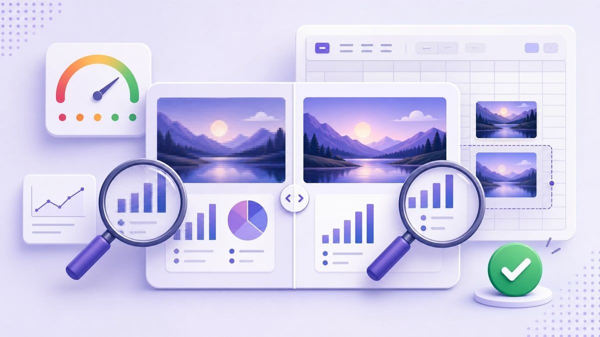 Test image quality before uploading to Google Sheets illustration