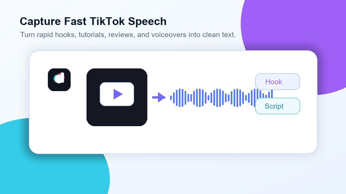 Capture Fast TikTok Speech in Clean Text