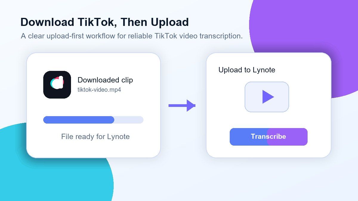 Download TikTok, Then Upload to Lynote