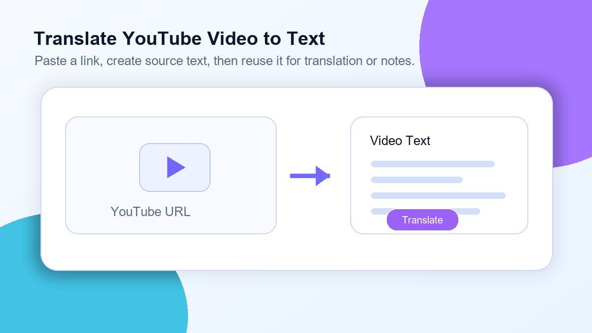 Traduci video YouTube in testo da un link
