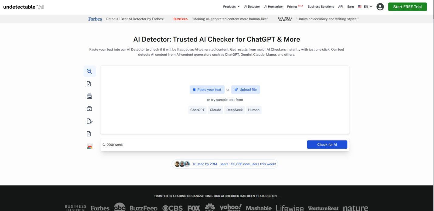 Captura de pantalla del detector de imágenes de TruthScan