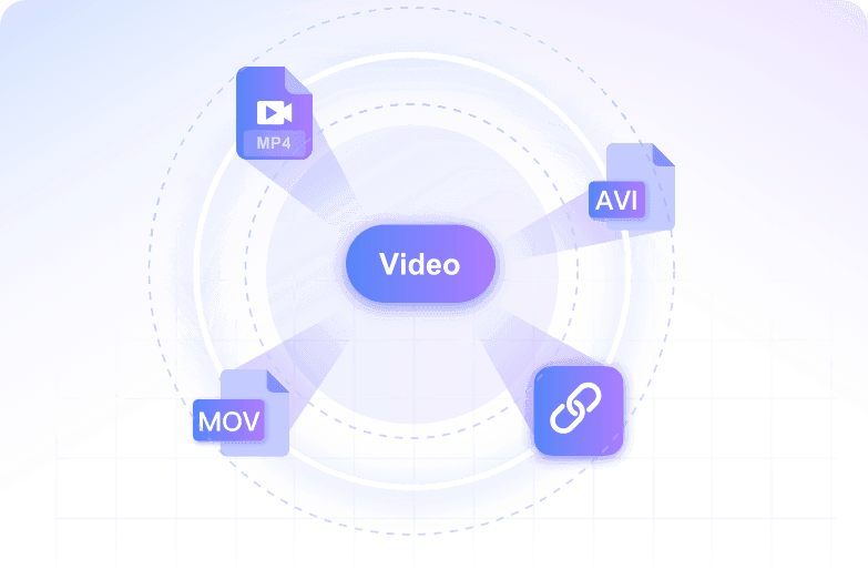 Sube vídeos o pega un enlace de YouTube.
