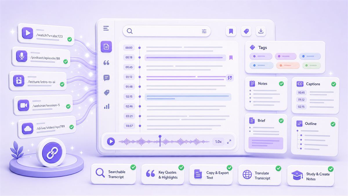 Video URL to Text Transcription Free