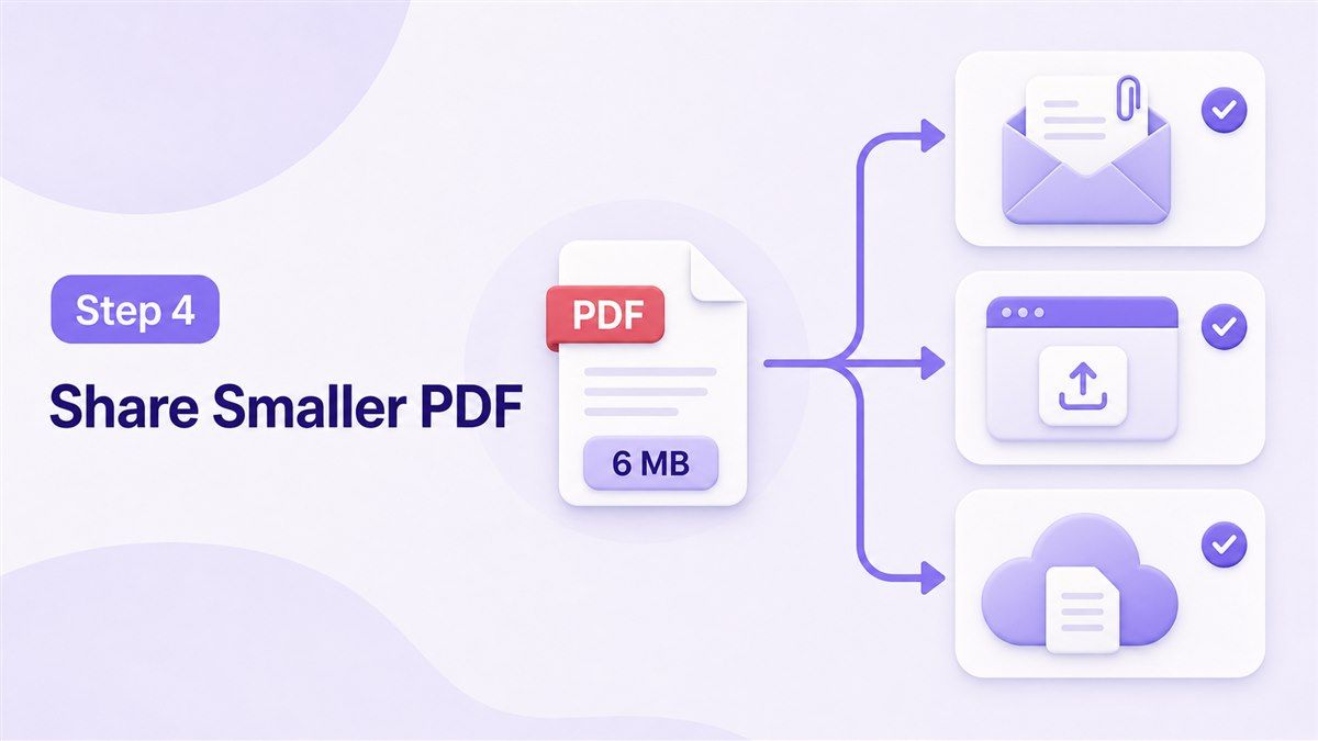 Share smaller compressed PDF step illustration