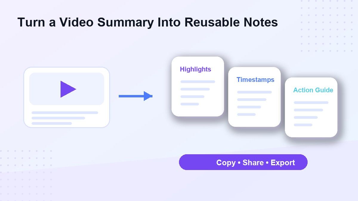 YouTube summary reusable notes illustration